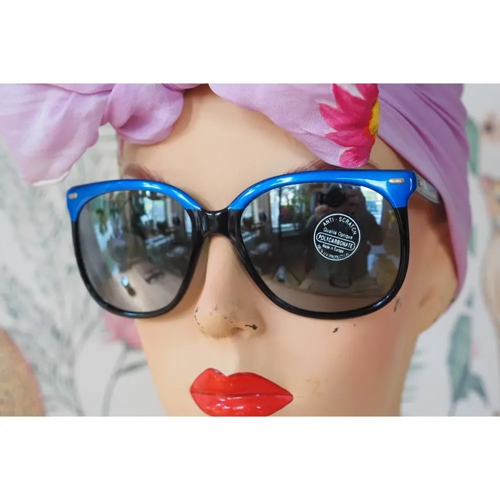 Vintage 1990s Lion in the Sun Sunglasses France Two Tone Retro Festival NOS